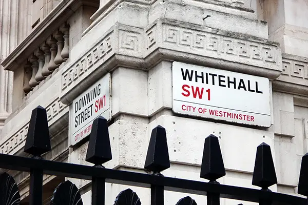 downing street and whitehall street signs event